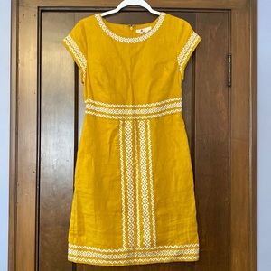 BODEN Laura Linen Embroidered Dress - NWT 6